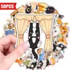 Compra directa transfronteriza de 50 divertidos y lindos stickers de gatos para mascotas, creativos y adorables stickers de dibujos animados "Mi gato se ha vuelto loco"