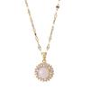 Collar de alta gama para mujer, combinable con todo, nuevo collar de verano a la moda, ligero, de lujo, de acero de titanio, sin color, joyería para mujer.