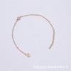 Jinyiyuan cruz clipe grânulo gota esmalte 18K aço inoxidável banhado a ouro pulseira olho redondo sorte amuleto moda all-match