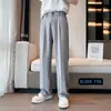 Pantalones de Otoño Sencillos para Hombre Color Sólido Profesionales de Negocios Rectos Casuales Sueltos de Alta Calidad Pantalones de Traje Adelgazantes Pantalones de Traje para Hombre