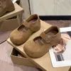 Zapatos Mary Jane casuales retro para mujer, nuevo modelo de principios de otoño 2026, estilo Maillard, zapatos versátiles de punta redonda para personas menudas