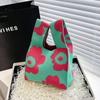 Bolso de mano para mujer, nuevo, con diseño de animales, estilo japonés y coreano, combinable con todo, tejido para exteriores.
