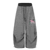 Tendencia de Moda 2026 Estilo Británico Calle Bordado Cintura Media Rayados Pantalones Casuales Venta al por Mayor Suministro Directo 04