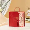 Caja de Regalo Festiva de Nuevo Estilo 2026 para Bodas y Compromisos, Caja de Regalo Festiva con Tapa Abatible, Caja de Dulces para Bodas, Caja de Empaque para Regalos de Agradecimiento, Caja Vacía