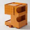 Mesita de noche nórdica con armario de almacenamiento giratorio de 360 grados, carrito móvil, cajón de dormitorio vintage moderno