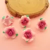 Accesorios de flor de arcilla blanda de 20 mm, cuentas de flor de rosa, color mixto, pulsera DIY, collar, cortina de cuentas, joyería hecha a mano, material de flor