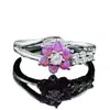 Anillo de Aleación con Flores Pastorales Hermosas Estilo Europeo y Americano para Mujer, Diamante Artificial Ópalo Joyería Simple Anillo de Nicho Transfronterizo