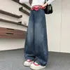 Pantalones Vaqueros para Niña Otoño e Invierno Con Felpa Gruesa Estilosos Tallas Medianas y Grandes para Niños Pantalones Holgados de Pierna de Tijera Pantalones Casuales Versátiles para Niños