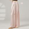 Pantalones de Danza Clásica para Mujer, Nuevo Estilo con Cordones y Pliegues para Práctica, Pantalones de Pierna Ancha Elegantes y con Caída para Danza