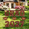 Venda Quente Transfronteiriça 2027 Preto Dourado Temporada de Formatura Placa de Encaixe no Chão do Quintal Personalizada para Exterior Tema da Temporada de Formatura Placa para Gramado