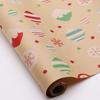 Novo Papel de Presente de Natal 6 Cores Impresso Frente e Verso Papel Kraft Papel de Presente Papel de Presente Personalizado Fábrica de Origem