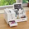 Caja de Almacenamiento con Control Remoto de Escritorio Caja para Servilletas Plástico Multifuncional Extraíble Mesa de Café de Sala de Estar Caja para Pañuelos Impermeable y a Prueba de Humedad