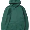 Sudadera con capucha cálida de forro polar, color liso, para hombre, casual, moda, adecuada para