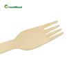 Tenedor de madera desechable biodegradable ecológico de embalaje individual de 160 mm para ensalada para llevar comercial 400 piezas por caja