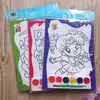 Pizarra de garabatos pizarra para colorear 6 colores para colorear pintura pintura de colores dibujos animados graffiti pintura DIY pintura infantil venta al por mayor de un yuan