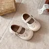 Nueva Colección Primavera y Otoño 2026: Zapatos Mary Jane Planos para Niña con Lazo, Suela Suave, Estilo Princesa, Moda Coreana, Zapatos de Piel, Estilo Preppy