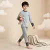 Conjunto de ropa interior térmica de otoño para niños, conjunto de top y pantalón de otoño para niños, ropa cómoda sin costuras, conjunto de pijama de bebé para niñas