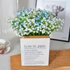 Mini flores de gypsophila artificiales, 13 o 19 tallos, estilo de goma suave, decoración fresca para bodas, ramo de novia, flores artificiales