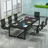 Mesa de Conferência, Mesa Longa, Conjunto de Mesa e Cadeira de Escritório Moderno e Simples, Bancada de Treinamento para Funcionários, Mesa de Negociação, Mesa de Computador Simples