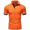 2024 Comercio electrónico transfronterizo europeo y americano verano hombres casual de negocios camiseta de manga corta tops moda popular polo
