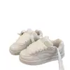 Nuevas Zapatillas Blancas de Suela Gruesa para Mujer Primavera 2026, Mocasines Originales de Estilo Hong Kong de Moda, Zapatos Deportivos Casuales Versátiles