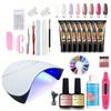 Set de Manicura para Principiantes, un Set Completo para que los Principiantes Usen su Propio Gel de Extensión de Cristal, Lámpara de Fototerapia de Secado Rápido, Nuevo Producto Transfronterizo