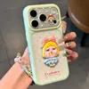 Pegatina de bebé llorando de dibujos animados se transforma instantáneamente en una funda transparente de cielo estrellado de dopamina adecuada para iPhone 16 y Apple 17 Pro Max