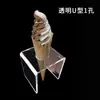 Soporte para conos de helado Exhibidor de estante para helados Soporte de exhibición transparente para snacks de helado Exhibidor en U