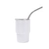 Vaso de Vino Mini Transfronterizo de 2 oz Acero Inoxidable 304 Doble Capa Copa para Vino Tinto Portátil con Popote Listo para la Venta