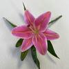 3D una flor dos capullos W Lily flor artificial hogar sala de estar piso flor artificial sensación boda decoración flor de lirio artificial