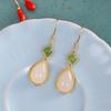 O personagem de prata s925 prata banhado a ouro jóias Hetian Jade com brincos de jaspe moda feminina brincos fonte de produtos de fábrica