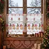 Cortina de Café Bordada de Navidad