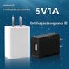 Carregador 5V1A certificação 3c usb cabeça de carregamento do telefone móvel 5v2a adaptador de energia carregador de telefone móvel de carregamento rápido