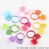 Anillo de Libro con Forma de Estrella y Corazón Transparente de Color Caramelo Llavero Colgante Hecho a Mano DIY Cadena para Bolso Accesorio Joyería de Cuentas