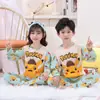 Pijamas de niña, primavera y otoño, jersey de cuello redondo con dibujos animados, ropa de casa de manga larga, traje para niños y niñas, ropa de casa