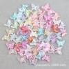 Accesorios de resina de mariposa de color mágico AB para galvanoplastia, pegamento en crema, material para fundas de teléfono móvil, accesorios para el cabello DIY, parche con clip de palabra, venta al por mayor