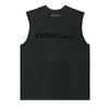 Esenciales Hhh Marca de Moda Americana Flocado Básico Sin Mangas Niebla Camiseta de Verano Holgada High Street Camiseta Base para Hombre