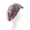 Nuevo Estilo Sombrero Pañuelo de Cabeza Brillante de Seda con Perlas Pañuelo de Cabeza Étnico Hui Sombrero Turbante para Cabello Negro Africano Jdt-501A
