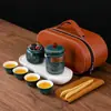 Conjunto de Chá Moderno e Simples de Uma Panela e Três Xícaras para Exterior Conjunto de Chá Portátil para Viagem Armazenamento Presente Corporativo Conjunto Rápido de Xícaras de Chá