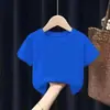 Camisetas de Manga Corta para Niños, Uniformes Blancos Puros para Clases de Niños, Camisetas de Moda de Media Manga para Bebés Niñas, Uniformes Escolares, Al por Mayor en Stock