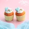 Nuevo llavero con pegatina para refrigerador de cupcakes de resina con comida grande, accesorios de bricolaje, mini adornos de cocina