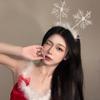 Navidad Otoño e Invierno Super Hada Mori Lazo Pluma Horquilla para el Cabello Sentido Femenino Mao Mao Clip Lateral Horquilla Tocado