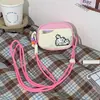 Bolsa de Lona Cuadros Gatito Lindo Estilo Coreano para Mujer Nicho Bolso Pequeño de Hombro Cruzado Bolso para Teléfono Estudiante Trayecto a Clase