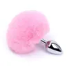 Bola de pelo de cola de perro tapón anal de metal cola de zorro conejo juguete de broma juego de rol sm alternativo usuario