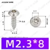 Tornillos Autoperforantes de Acero Inoxidable 304 de Cabeza Redonda Ranurada Gb7380 Antirrobo Autoperforantes Cola Puntiaguda Tornillos de Rosca Gruesa M2-M6
