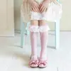 Calcetines Lolita de Encaje para Niñas Shoeshangmian, Calcetines Finos de Media Pantorrilla con Forma de Corazón para Primavera/Verano, Medias de Malla Transpirables Estilo Coreano para Niñas