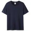 21 peças de camisetas de algodão penteado de 200 gramas, manga curta, unissex, cor sólida, peso pesado, gola redonda, camisetas básicas