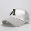 Gorra para Niños Estilo Coreano Moda Tendencia Letra A Letra D Gorra de Béisbol con Lentejuelas Ajustable Transpirable Sombrero para el Sol