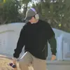 Sudadera de Corte Tridimensional Cleanfit Estilo Americano para Hombre, Nuevo Modelo de Primavera con Diseño Desestructurado, Chaqueta Top Holgada de Cuello Redondo