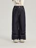 Jeans para Niñas Pudding Haru 2025 Primavera Retro Lavados Jeans para Niñas con Diseño de Dobladillo Enrollado Pantalones Largos